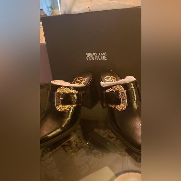 Versace Jeans Couture baroque buckle mules - Picture 2 of 5